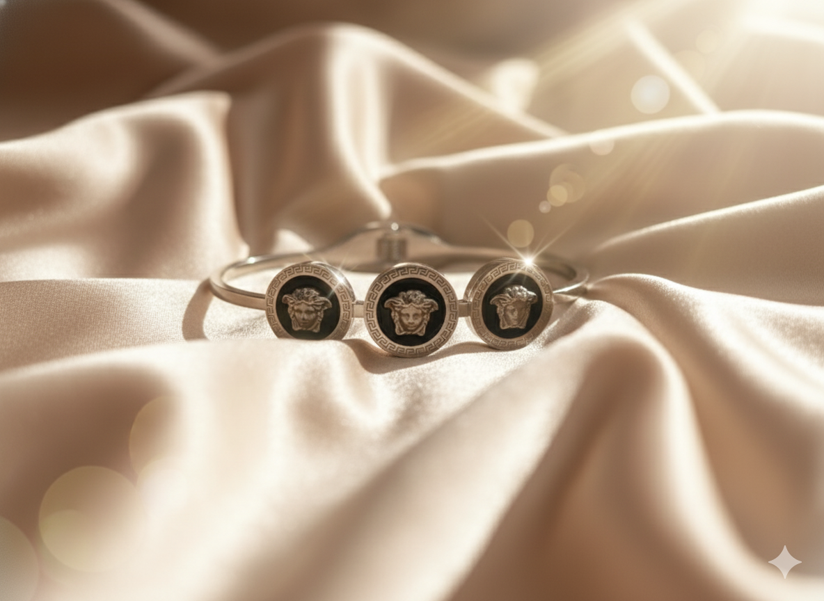 “Silver Lion” Gümüş Renkli Aslan Figürlü Kelepçe Kadın Bileklik Habos Store