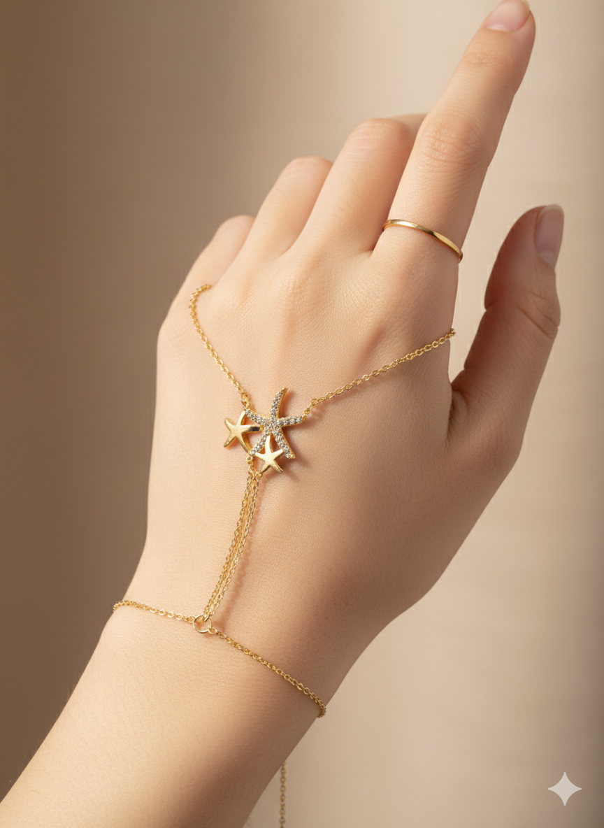 “Starry Charm” Yıldızlı Şahmeran Kadın Bileklik Habos Store