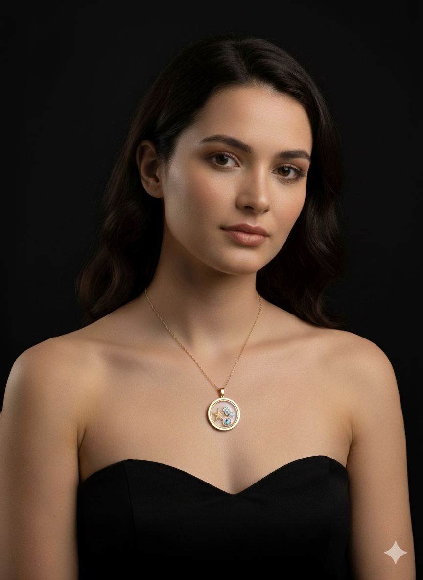 “Silver Eye” Nazar Boncuğu Detaylı Gümüş Renkli Paslanmaz Çelik Kolye Habos Store