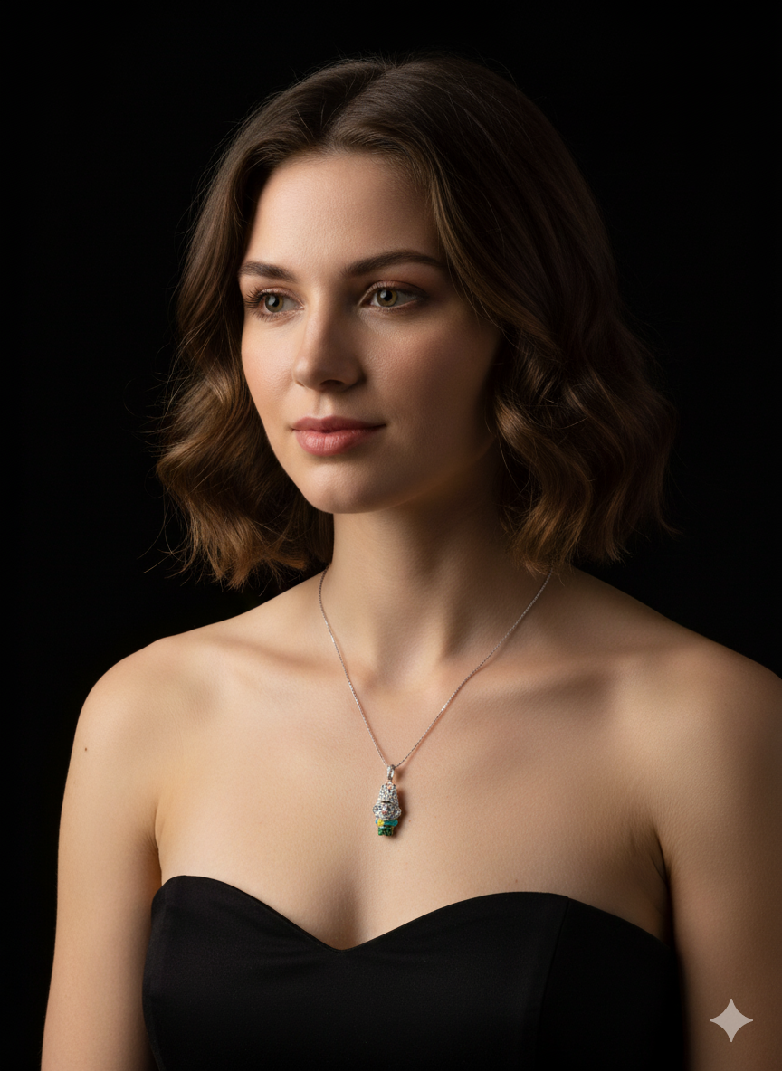 “Silver Clown” Palyancolu Çizgi Film Karakterli Gümüş Renkli Kolye Habos Store