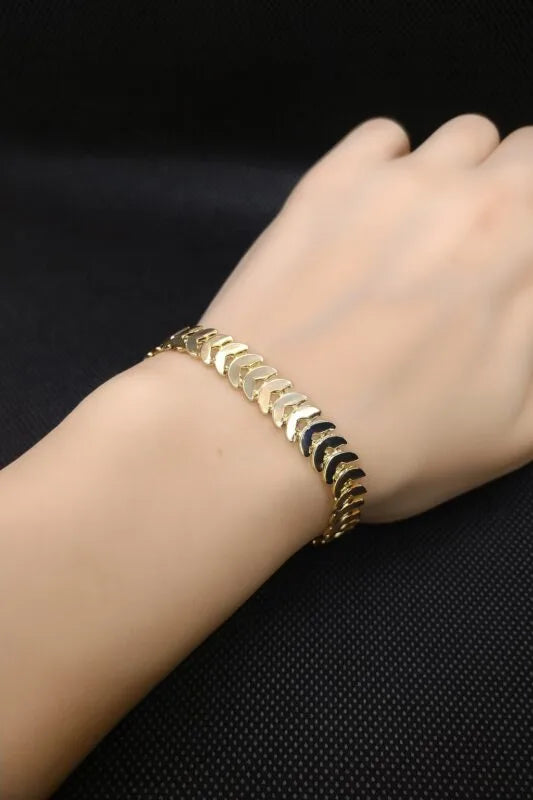 “Golden Glow” Altın Renkli Kadın Bileklik Habos Store