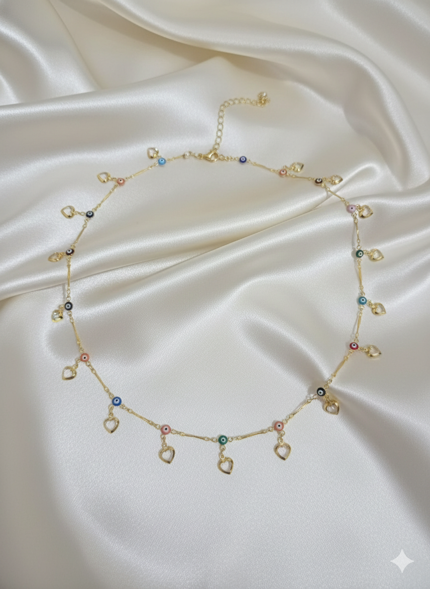 “Rainbow Spark” Renkli Taşlı Kadın Kolye Habos Store