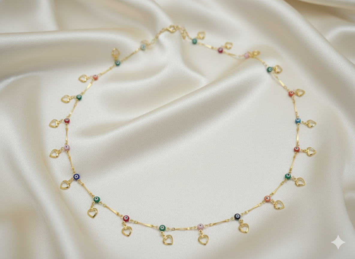 “Rainbow Spark” Renkli Taşlı Kadın Kolye Habos Store